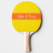 Solid Yellow, pomkin Oranje, monogram Tafeltennisbatje (Achterkant)