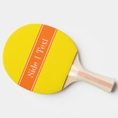 Solid Yellow, pomkin Oranje, monogram Tafeltennisbatje (Zijkant)