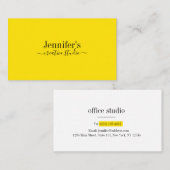 Solid Yellow Professional Visitekaartje (Voorkant / Achterkant)