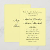 Solid Yellow Wedding-uitnodigingen Kaart (Voorkant / Achterkant)