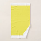 Solid Yellow & White Trim Bath Towel Set Bad Handdoek (Handdoek)
