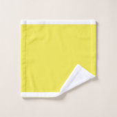 Solid Yellow & White Trim Bath Towel Set Bad Handdoek (Wasdoekje)