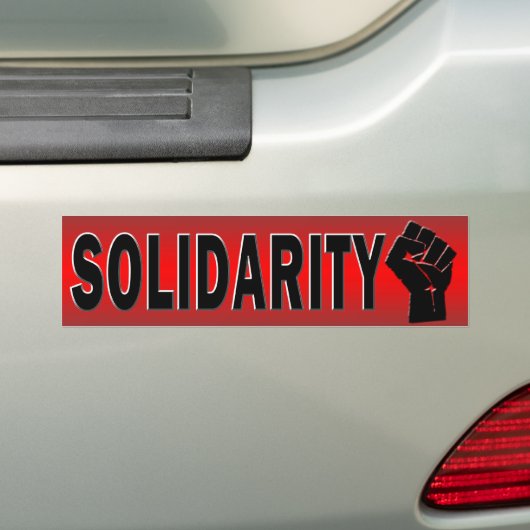 SOLIDARITEIT BUMPERSTICKER (Op auto)