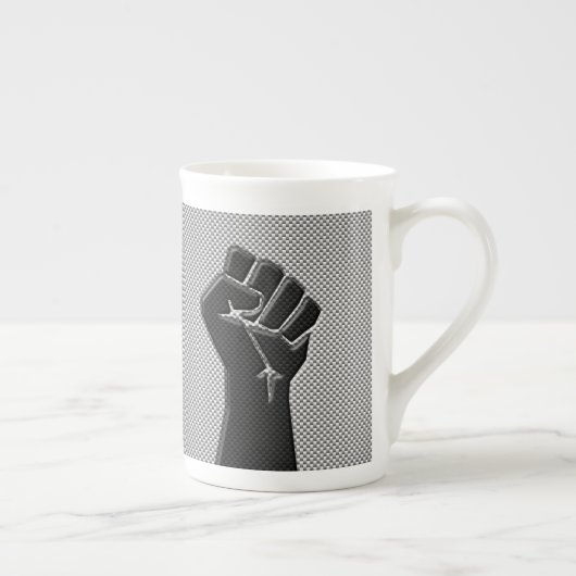 Solidariteit eerste koolstofvezeldecor stijl porselein kop (Rechts)