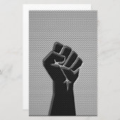 Solidariteit in de afdrukopstijl van koolstofvezel briefpapier (Voorkant / Achterkant)