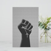 Solidariteit in de afdrukopstijl van koolstofvezel briefpapier (Staand voorkant)