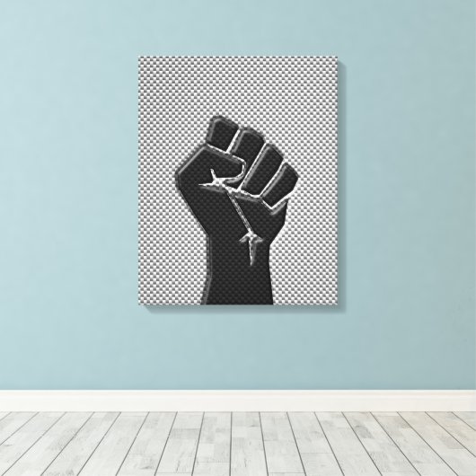 Solidariteit in de afdrukopstijl van koolstofvezel canvas afdruk (Insitu (Houten vloer))