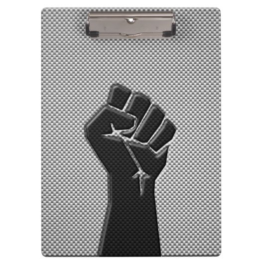 Solidariteit in de afdrukopstijl van koolstofvezel klembord (Voorkant)