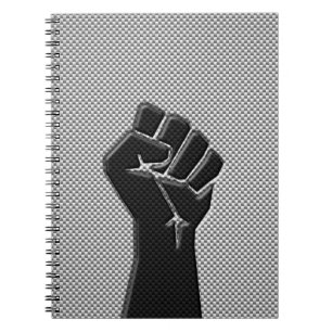 Solidariteit in de afdrukopstijl van koolstofvezel notitieboek