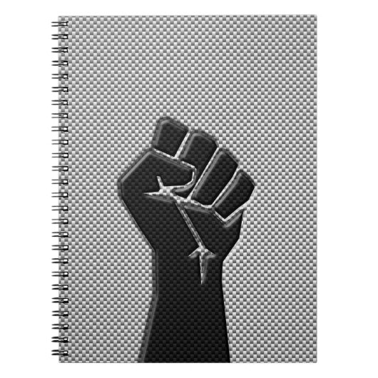 Solidariteit in de afdrukopstijl van koolstofvezel notitieboek (Voorkant)