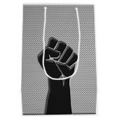 Solidariteit in het koolstofvezeldecor medium cadeauzakje (Achterkant)