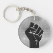 Solidariteit in het koolstofvezeldecor sleutelhanger (Voorkant)