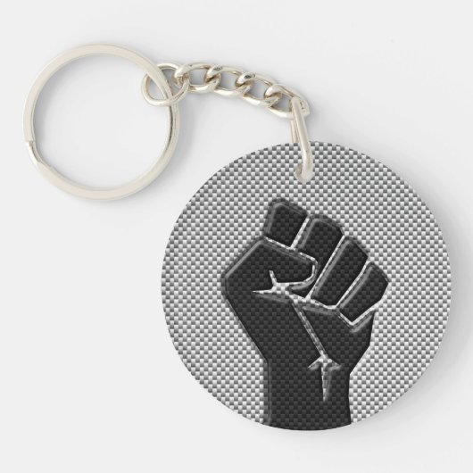 Solidariteit in het koolstofvezeldecor sleutelhanger (Voorkant)