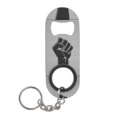 Solidariteit in het koolstofvezeldecor sleutelhanger flessenopener (Voorkant)