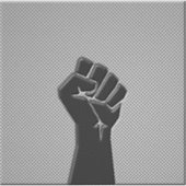 Solidariteit in het koolstofvezeldecor sticker (Voorkant)