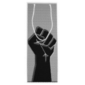 Solidariteit in het koolstofvezeldecor wijn cadeautas (Achterkant)