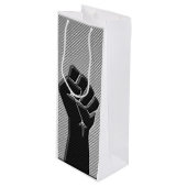 Solidariteit in het koolstofvezeldecor wijn cadeautas (Voorkant Gekanteld)