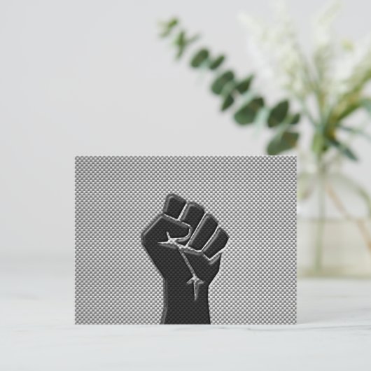 Solidariteit in koolstofvezelstijl briefkaart (Staand voorkant)