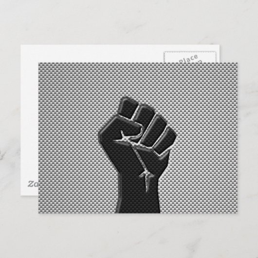 Solidariteit in koolstofvezelstijl briefkaart (Voorkant / Achterkant)