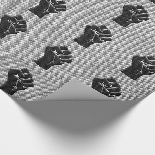 Solidariteit in koolstofvezelstijl cadeaupapier (Hoek)