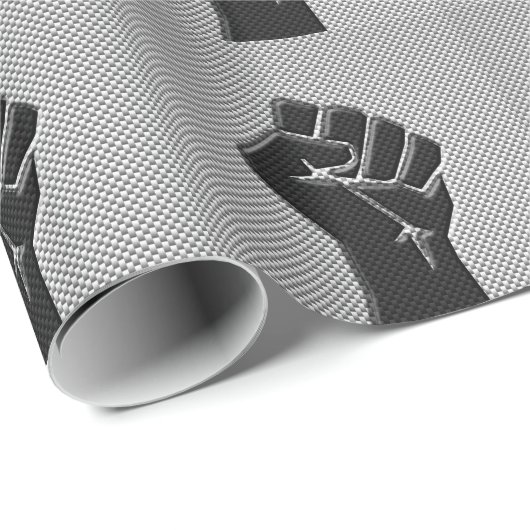 Solidariteit in koolstofvezelstijl cadeaupapier (Rol Hoek)