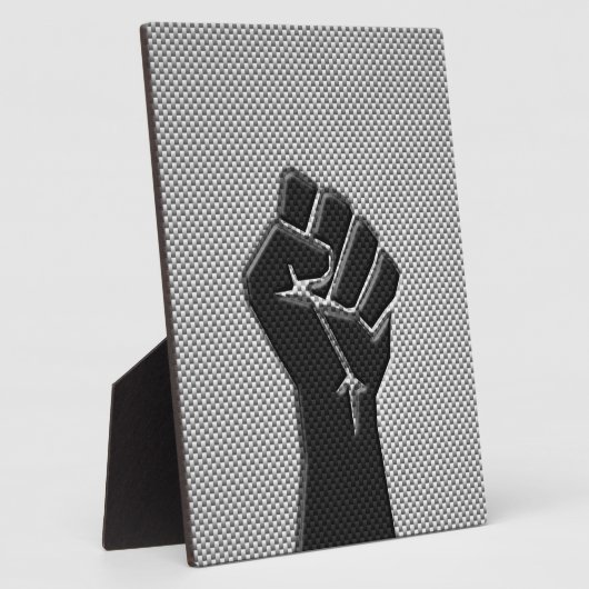 Solidariteit in koolstofvezelstijl fotoplaat (Zijkant)