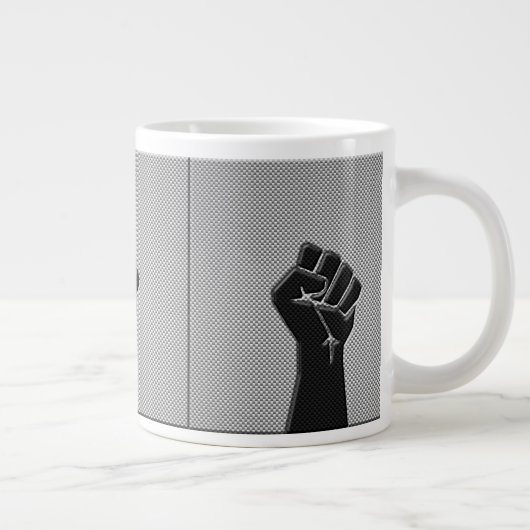 Solidariteit in koolstofvezelstijl grote koffiekop (Rechts)