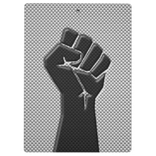 Solidariteit in koolstofvezelstijl klembord