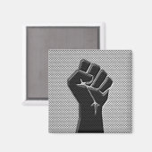 Solidariteit in koolstofvezelstijl magneet (Voorkant / Achterkant)