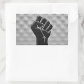 Solidariteit in koolstofvezelstijl rechthoekige sticker (Tas)