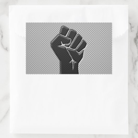 Solidariteit in koolstofvezelstijl rechthoekige sticker (Tas)