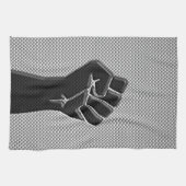 Solidariteit in koolstofvezelstijl theedoek (Horizontaal)