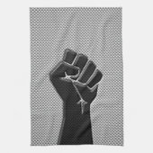 Solidariteit in koolstofvezelstijl theedoek (Verticaal)