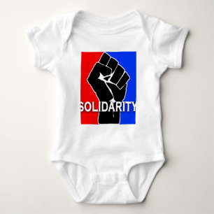SOLIDARITEIT in rood, wit, blauw en zwart Romper
