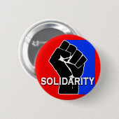 SOLIDARITEIT in rood, wit, blauw en zwart Ronde Button 5,7 Cm (Voorkant /achterkant)