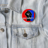 SOLIDARITEIT in rood, wit, blauw en zwart Ronde Button 5,7 Cm (In situ)