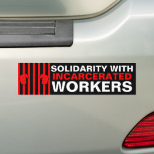 Solidariteit met de Bumpersticker van in hechtenis