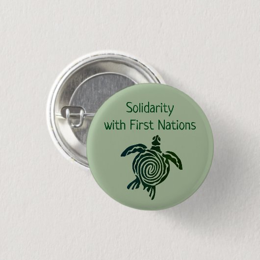 Solidariteit met de Eerste Naties Ronde Button 3,2 Cm (Voorkant /achterkant)
