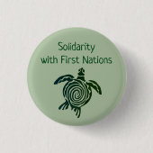 Solidariteit met de Eerste Naties Ronde Button 3,2 Cm (Voorkant)