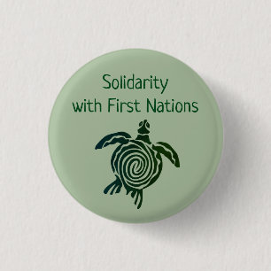 Solidariteit met de Eerste Naties Ronde Button 3,2 Cm