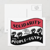 Solidariteit met de Egyptische bevolking Briefkaart (Voorkant / Achterkant)