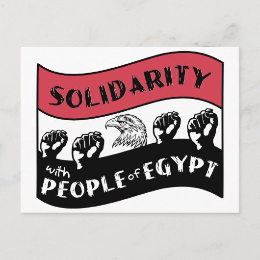 Solidariteit met de Egyptische bevolking Briefkaart (Voorkant)