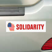 Solidariteit met de werknemers van Wisconsin Bumpersticker (Op auto)