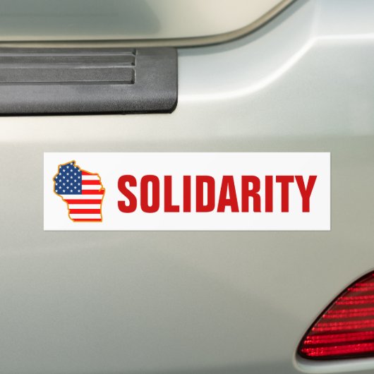 Solidariteit met de werknemers van Wisconsin Bumpersticker (Op auto)