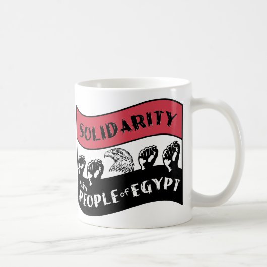 Solidariteit met het Egyptische volk Koffiemok (Rechts)