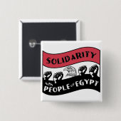Solidariteit met het Egyptische volk Vierkante Button 5,1 Cm (Voorkant /achterkant)