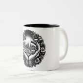 Solidariteit met Oekraïne Tweekleurige Koffiemok (Voorkant rechts)