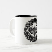 Solidariteit met Oekraïne Tweekleurige Koffiemok (Voorkant links)