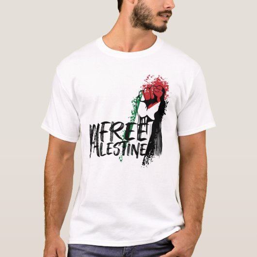 Solidariteit met Palestijnse vlag T-shirt (Voorkant)