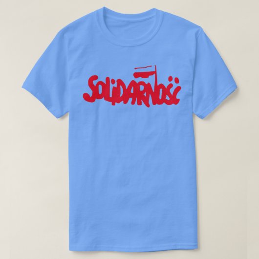 Solidariteit Poolse vakbond en Beweging van de T-shirt (Design voorkant)